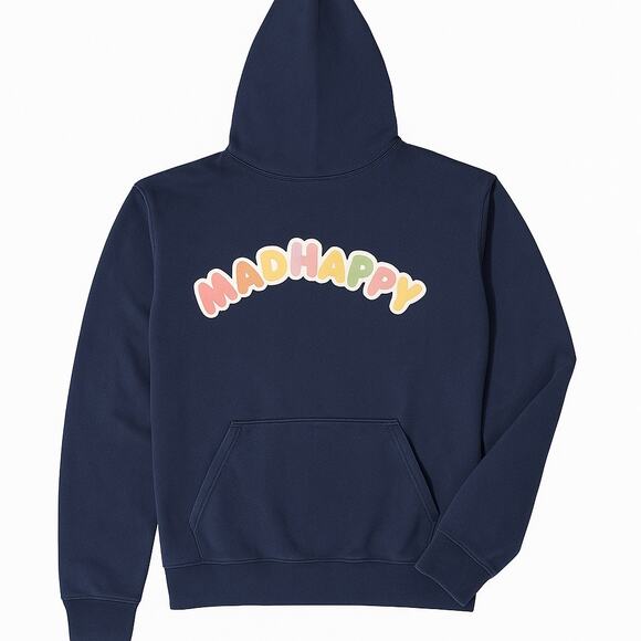 Madhappy Local Optimist Hoodie Navy Blue Size L - Picture 2 of 8